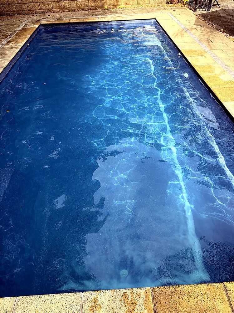 Deep blue pool with sparkling interior