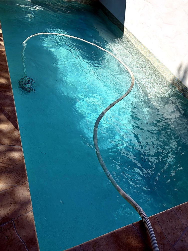 Crystal clear pool water
